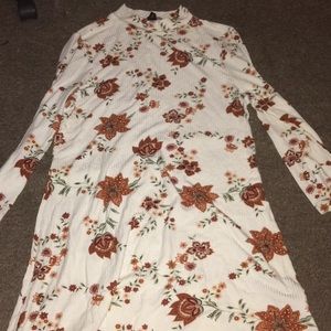 3/4 sleeve mock turtle neck dress